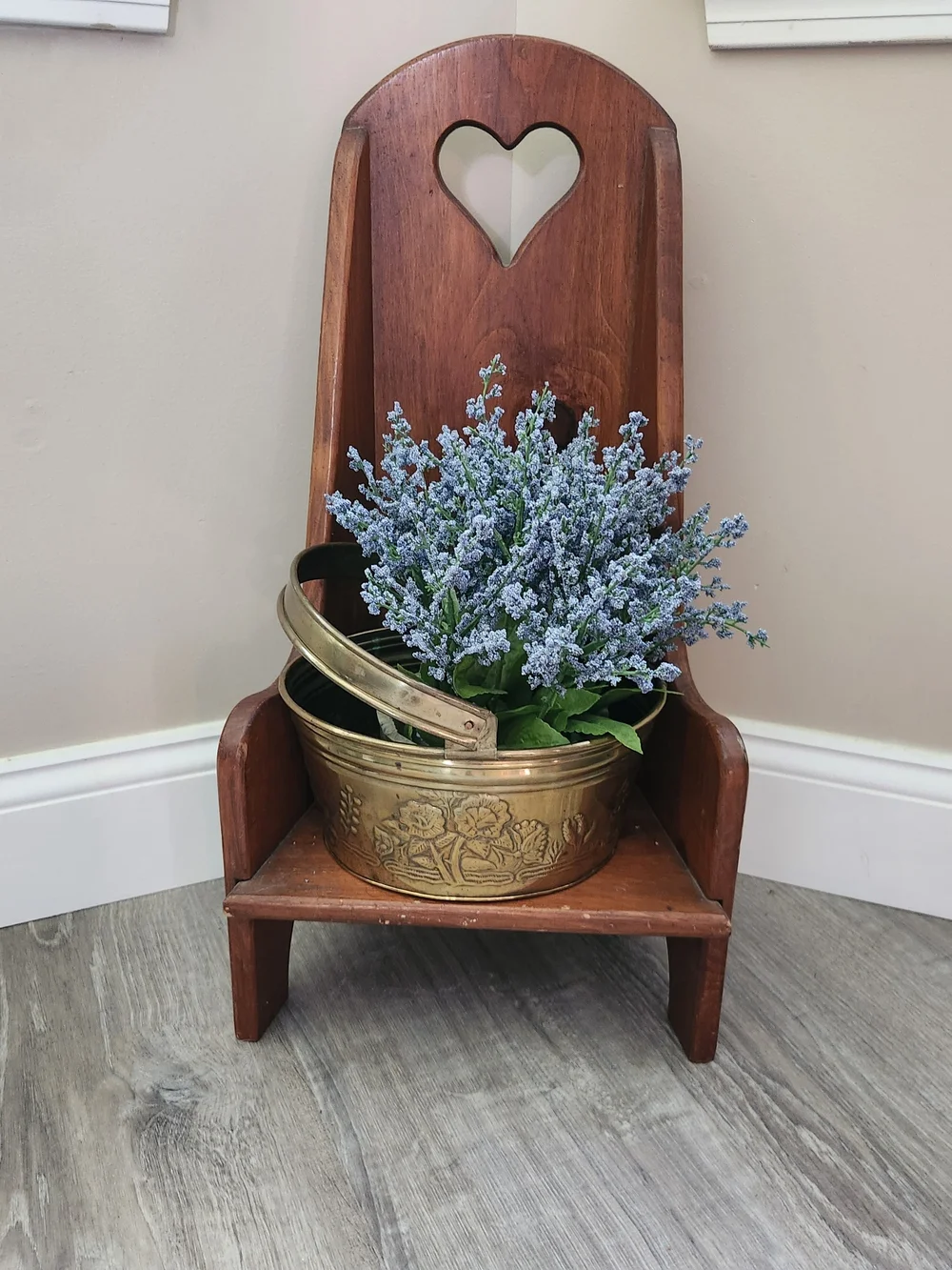 Brass Decorative Flower Basket / Planter with Handle
